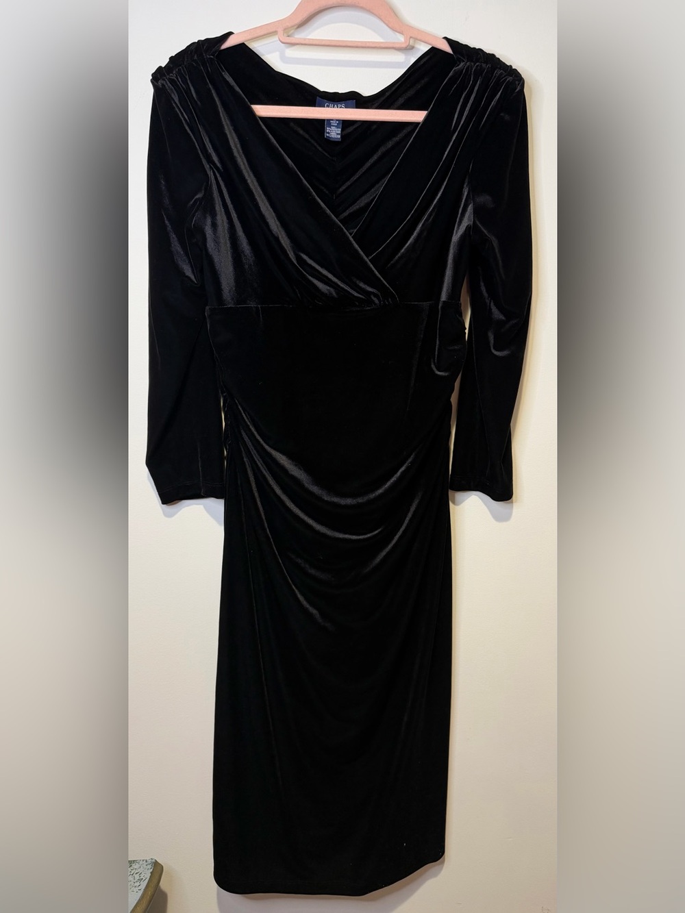 y2k black velvet dress size 12 chaps